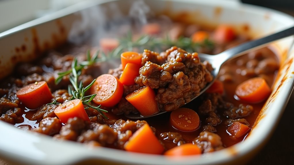 layer meat mixture carefully